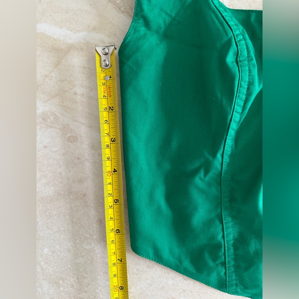 Abercrombie & Fitch Poplin Green Crop Top - Picture 5 of 6
